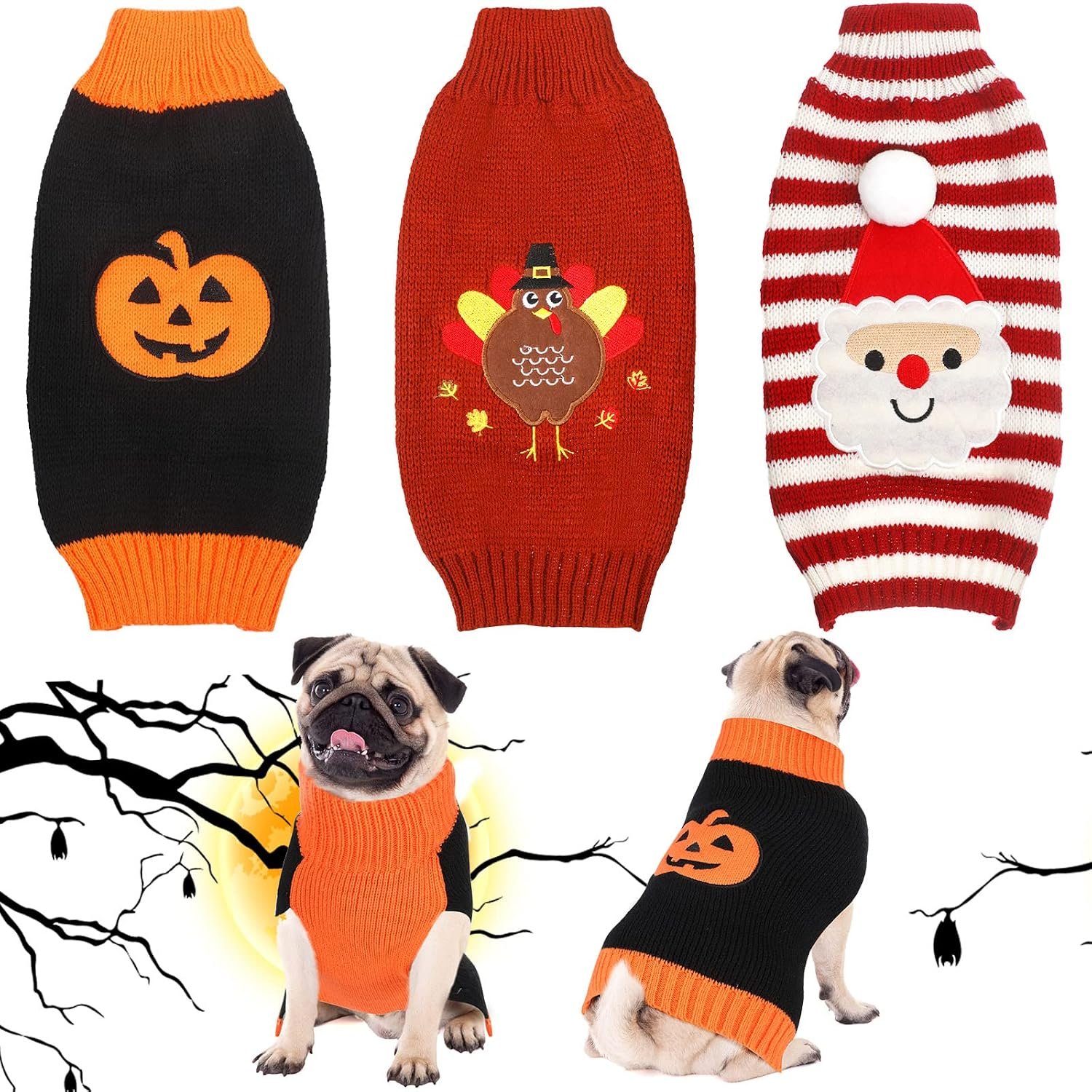 Sanwuta 3 Pcs Halloween Thanksgivin...