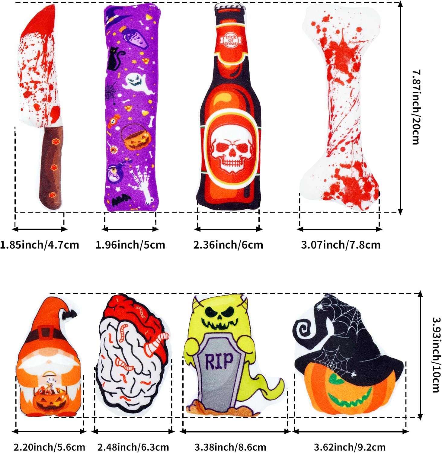 Halloween Cat Catnip Toys for Indoor Cats with Crinkle 8 Pack - Image 2
