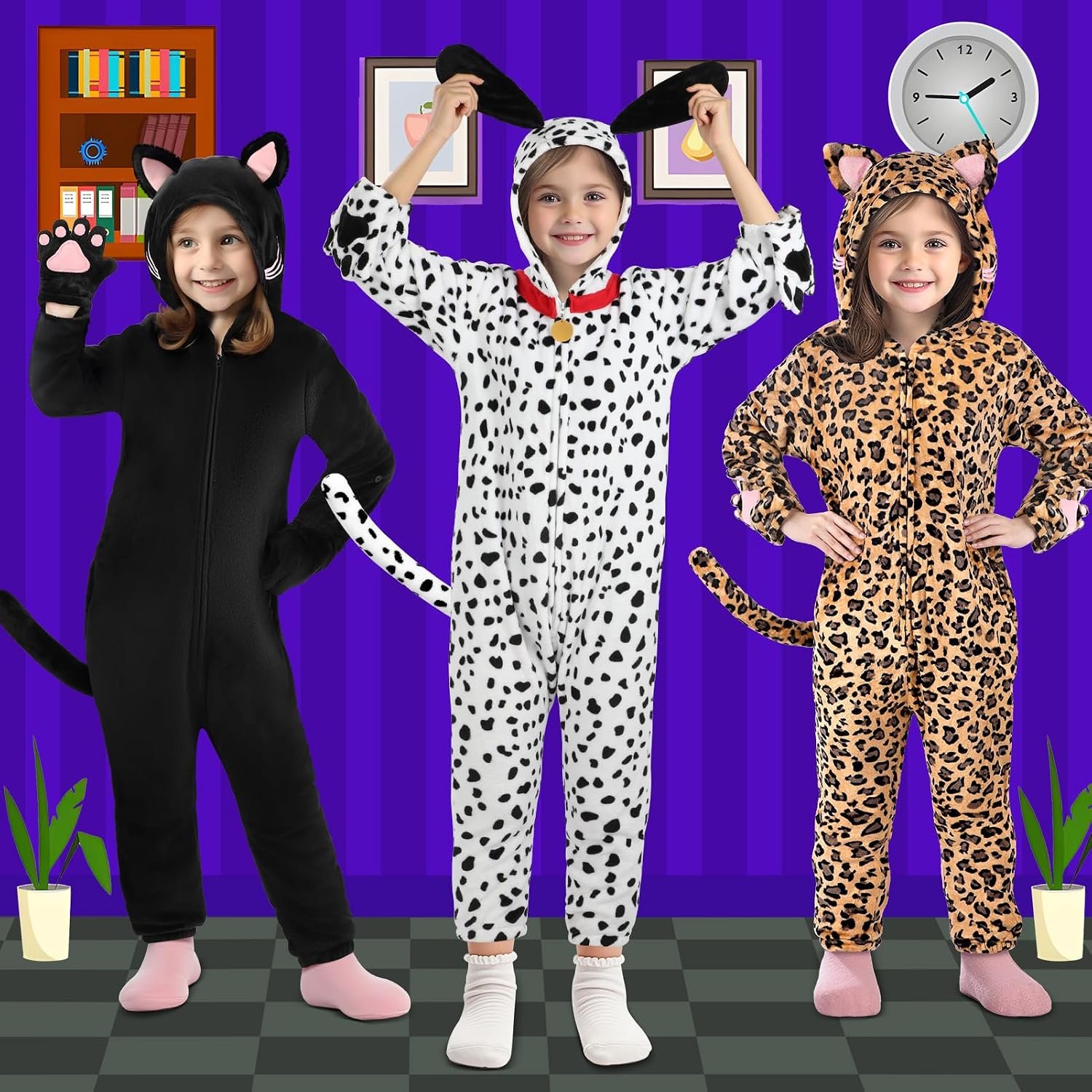 GIFTINBOX Halloween Cat Costume for Girls Kids, Cheetah Leopard Costume - Image 5