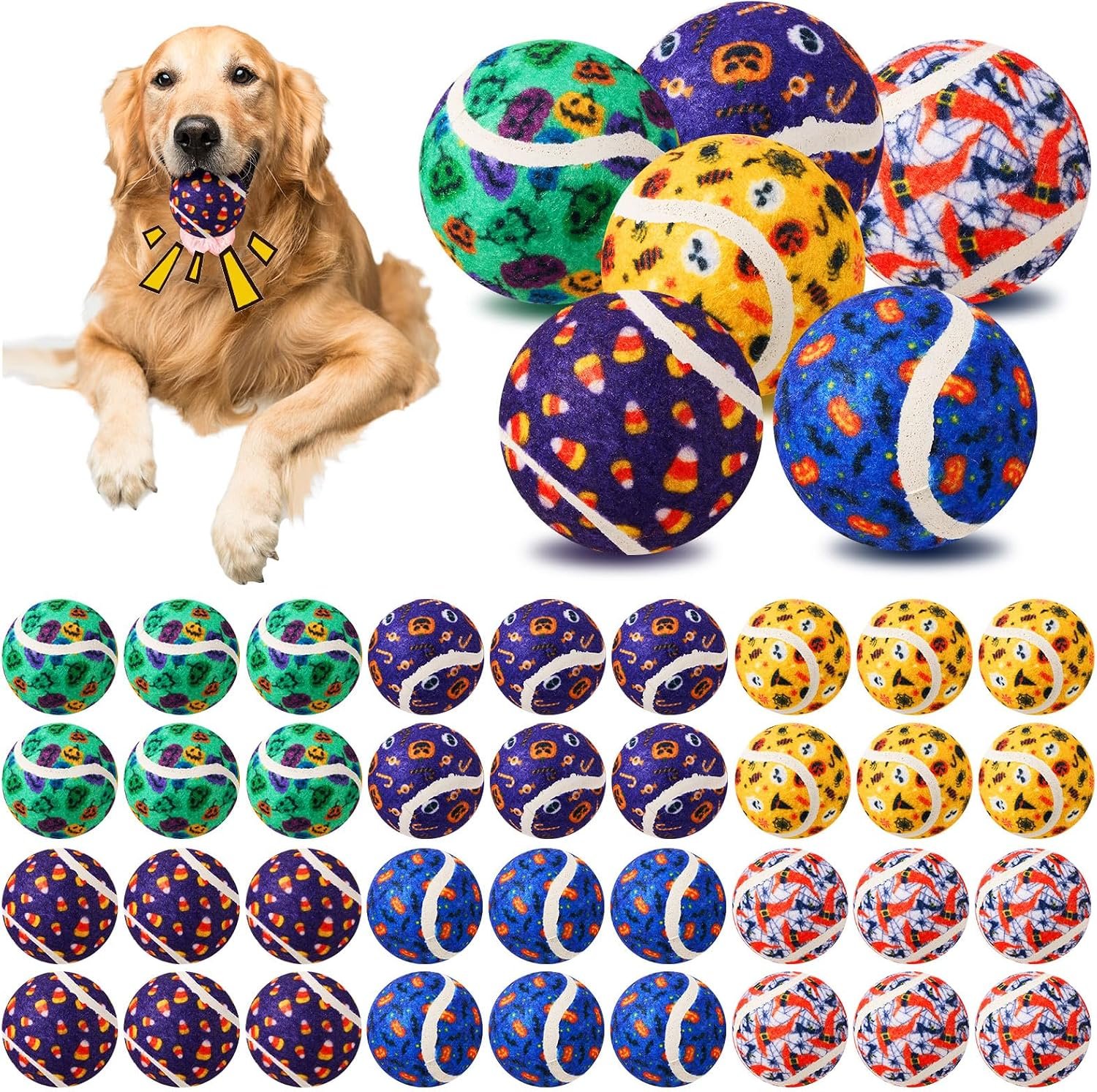 Civaner 36 Pcs Halloween Dog Toys B...
