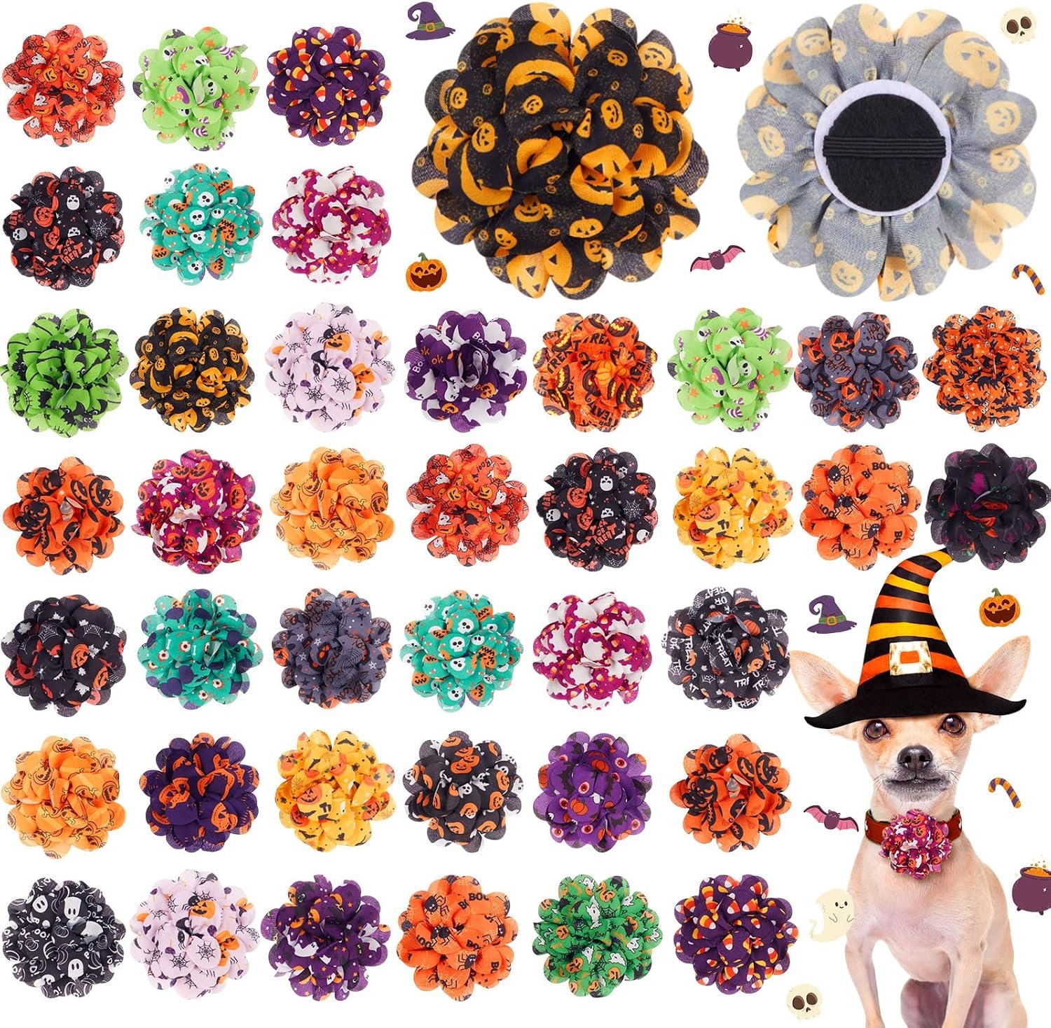 Huhumy 50 Pcs Halloween Dog Collar ...