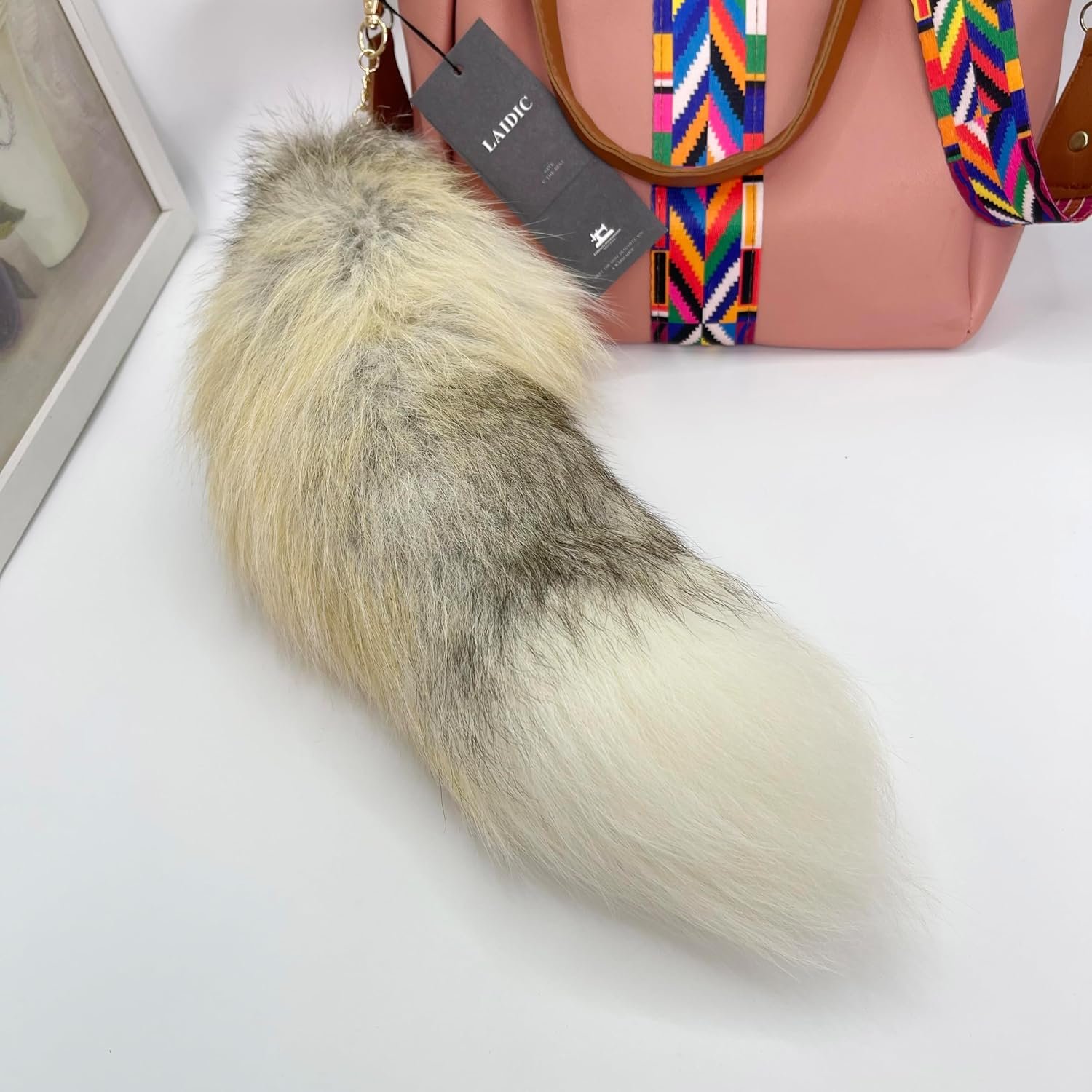 Halloween Costumes therian tail fox tail keychain furry tail backpack accessories cat tail fox costume Cosplay - Image 5
