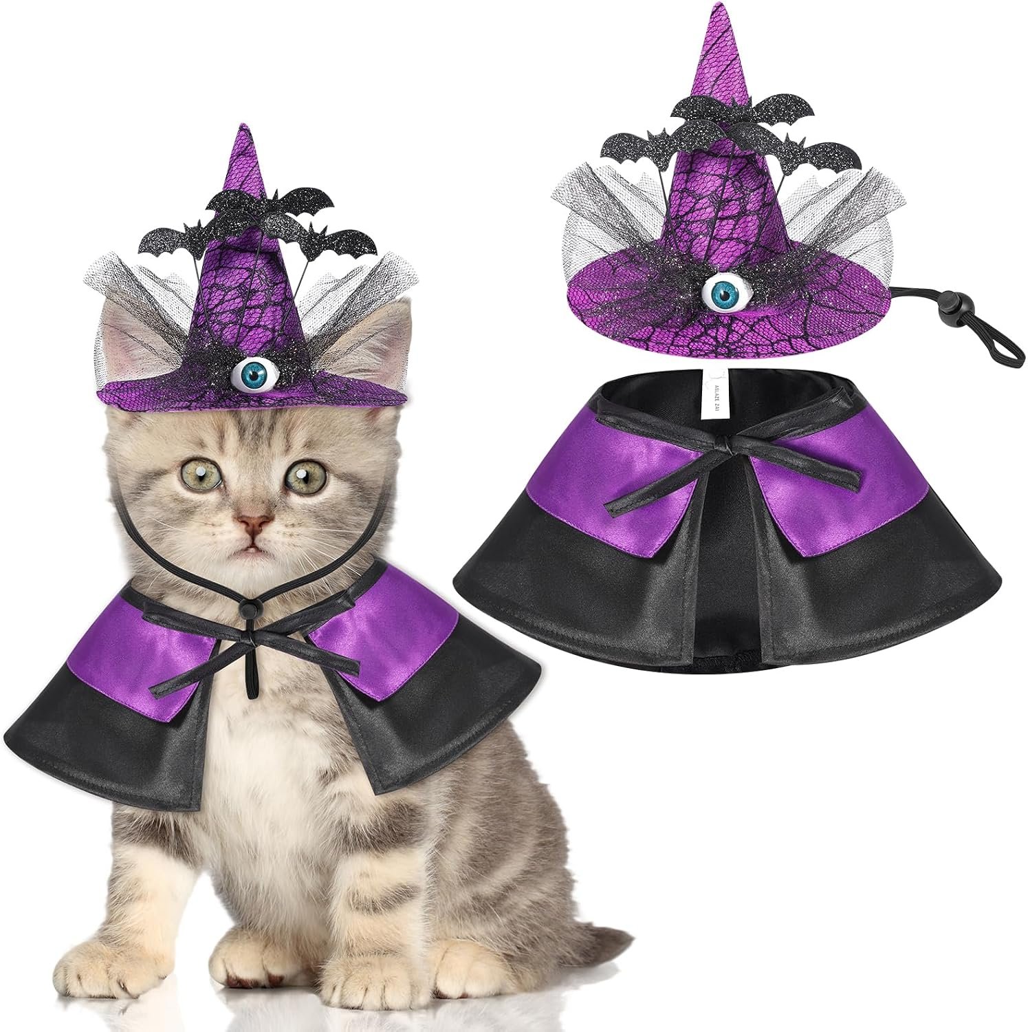 QKURT Halloween Pet Wizard Costume,...