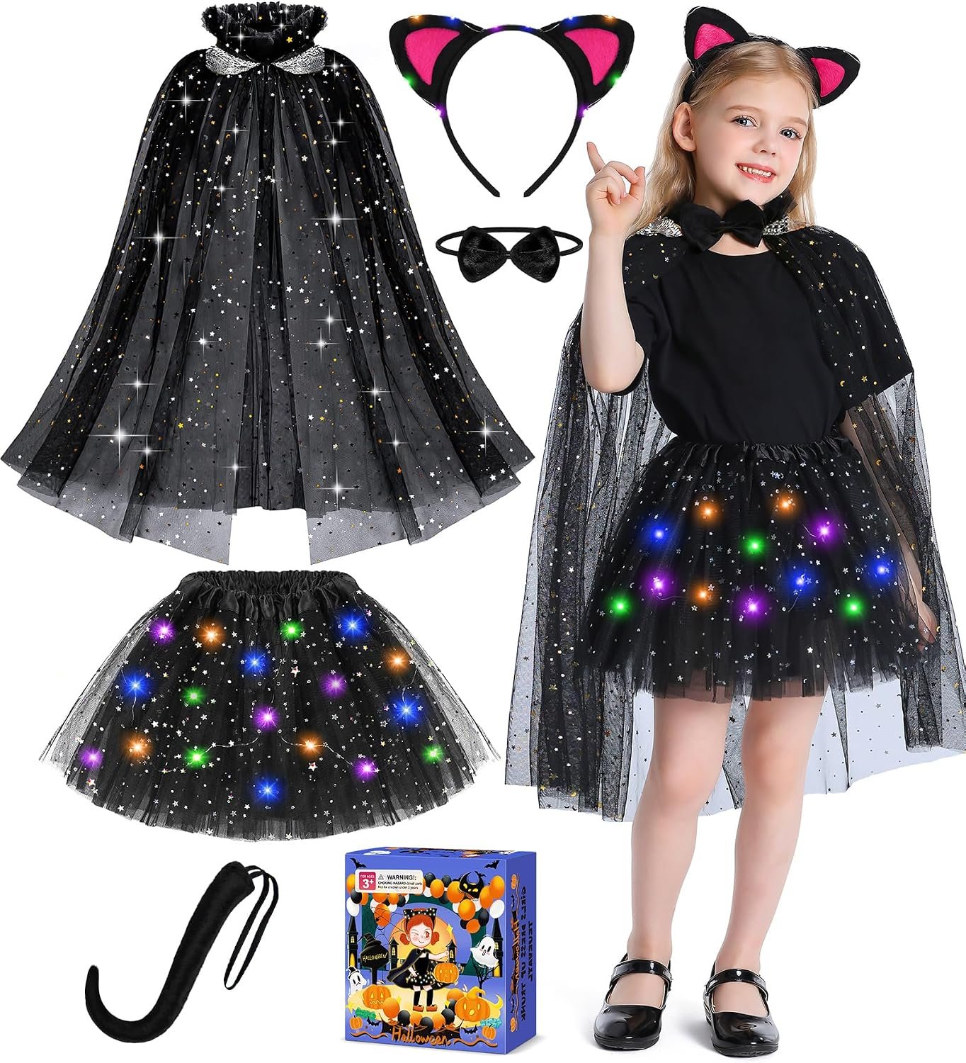 Black Cat Costume & Cape for G...