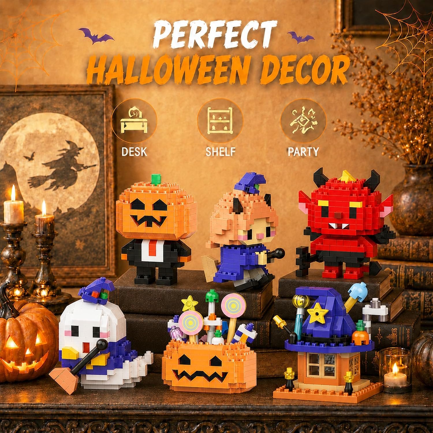 6 in 1 Halloween Building Blocks Compatible with Lego Halloween Party - Image 6