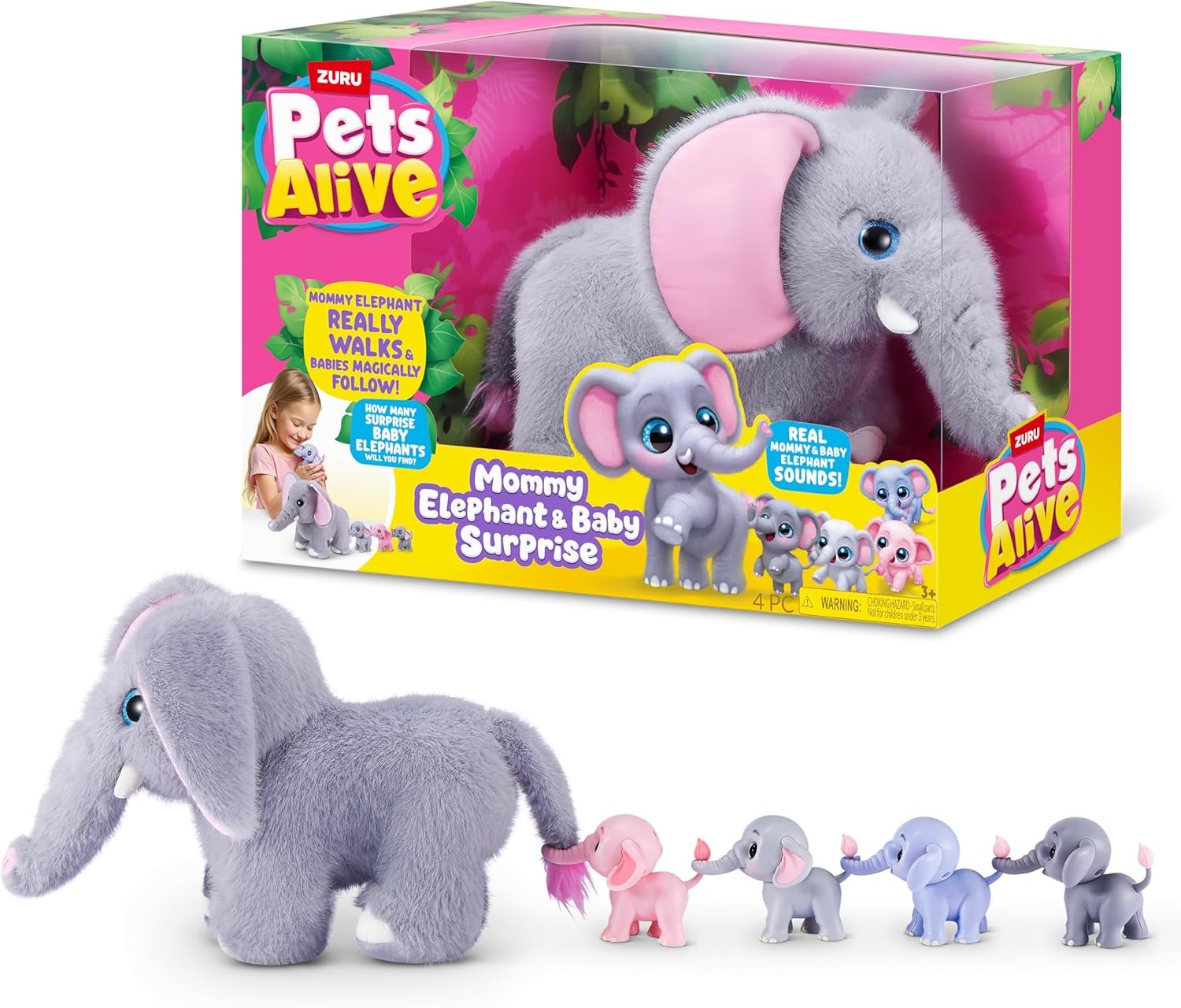 Pets Alive Mommy Elephant and Baby ...