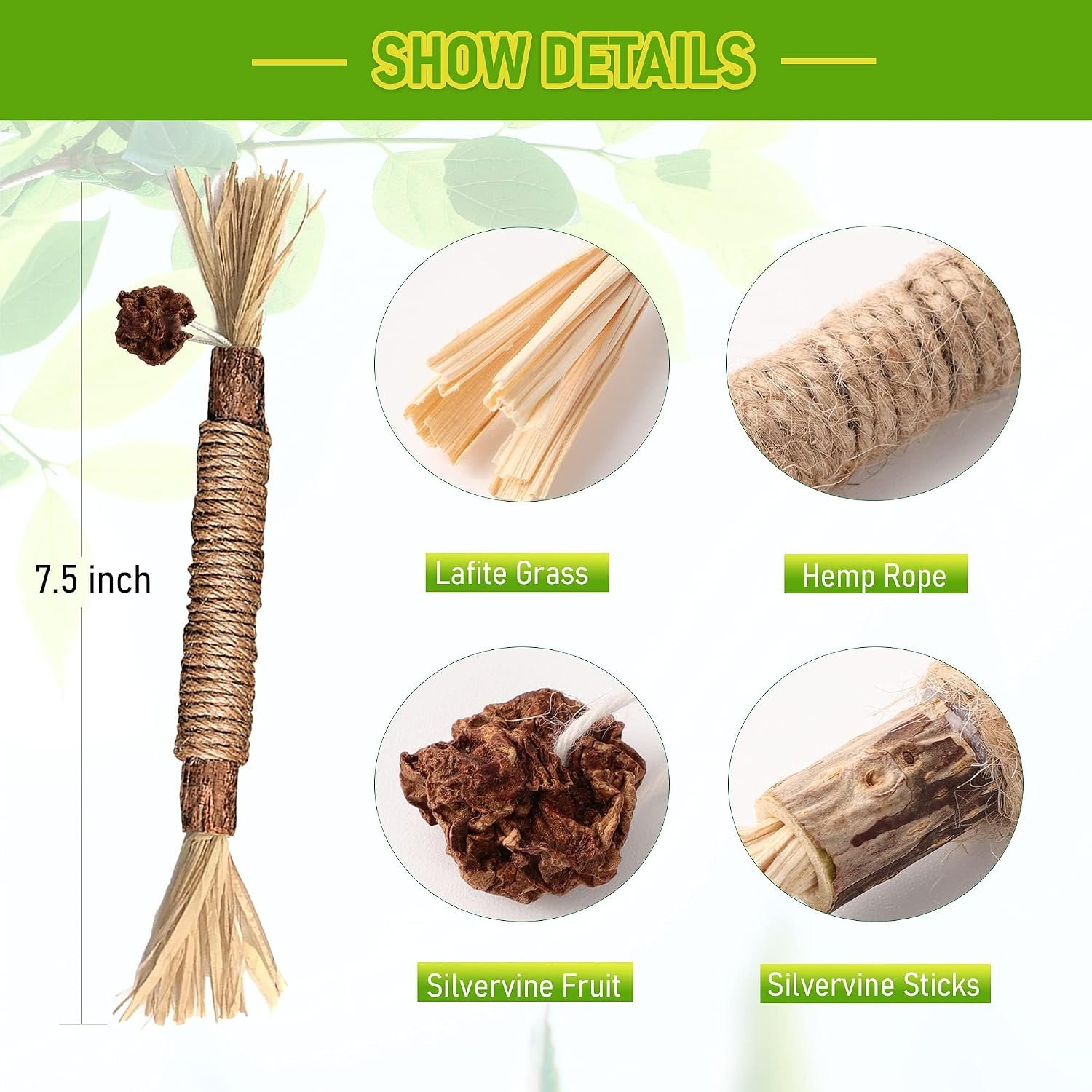 BAWAN Silvervine Sticks Cat Chew Toys for Indoor Cats Dental Care Teeth Cleaning, Natural Kitten & Cat Teething Toys for Health, Cat Chew Stick Suitable for All Breeds of Aggressive Chewers Cat - Image 6