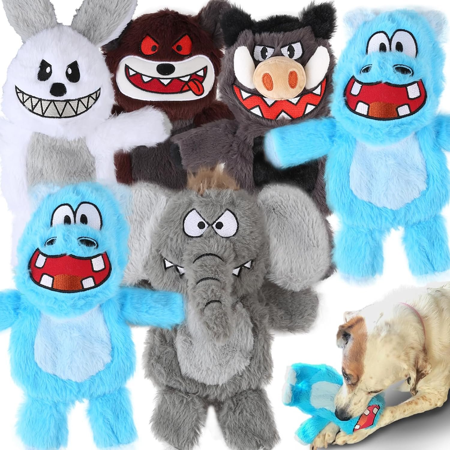No Stuffing Squeaky Dog Toys Plush ...