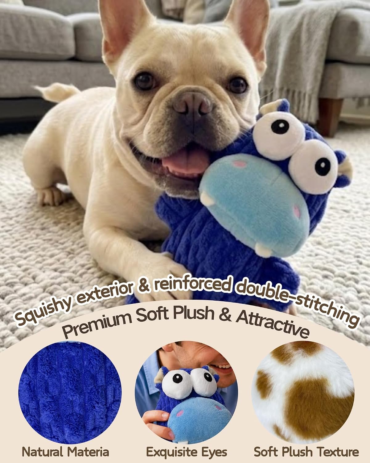 BoYoYo 5 Pack Plush Squeaky Dog Toys for Small Dog,Stuffed Animal Puppy Toy - Image 5