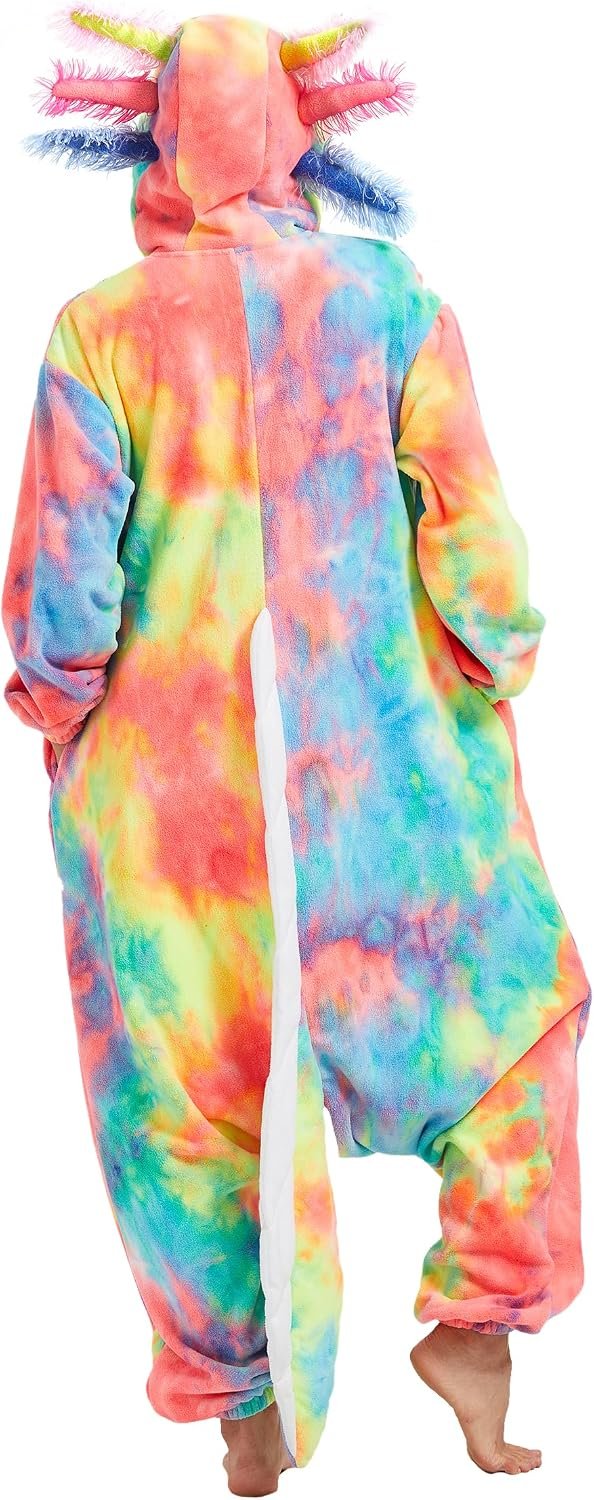 DELEY Unisex Axolotl Costume Adult Onesie Halloween Cosplay Costumes - Image 7