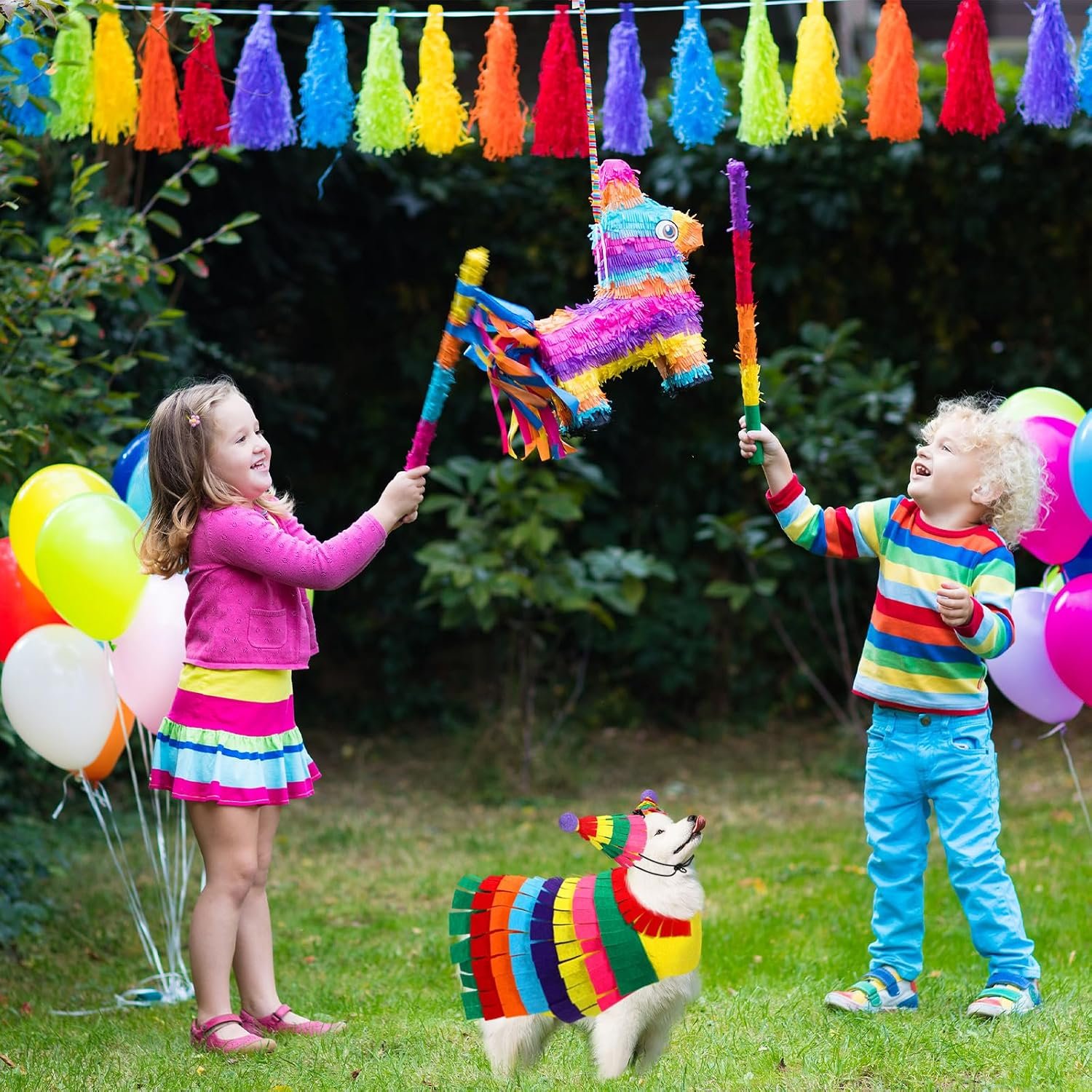 Dansydaisy Halloween Piñata Dog Costume Mexican Dog Costume, XL, 30-46 LB - Image 4