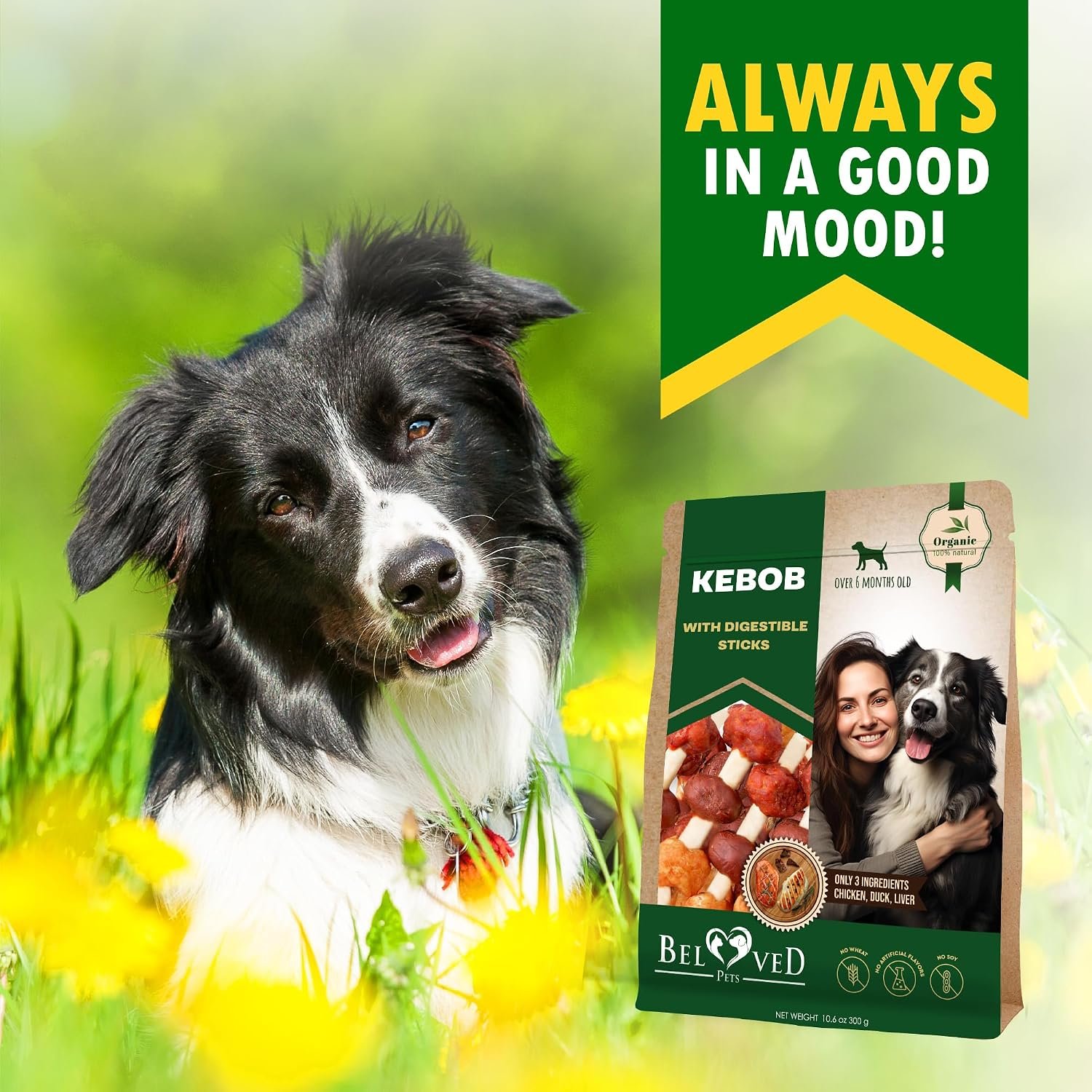Beloved Pets Dog Treats Rawhide-Free Kabobs with Duck & Chicken Human Grade Meat 10.6 oz - All Natural Pet Dried Snacks & Grain Free Long Lasting Chews for Large & Small Dogs - Image 8