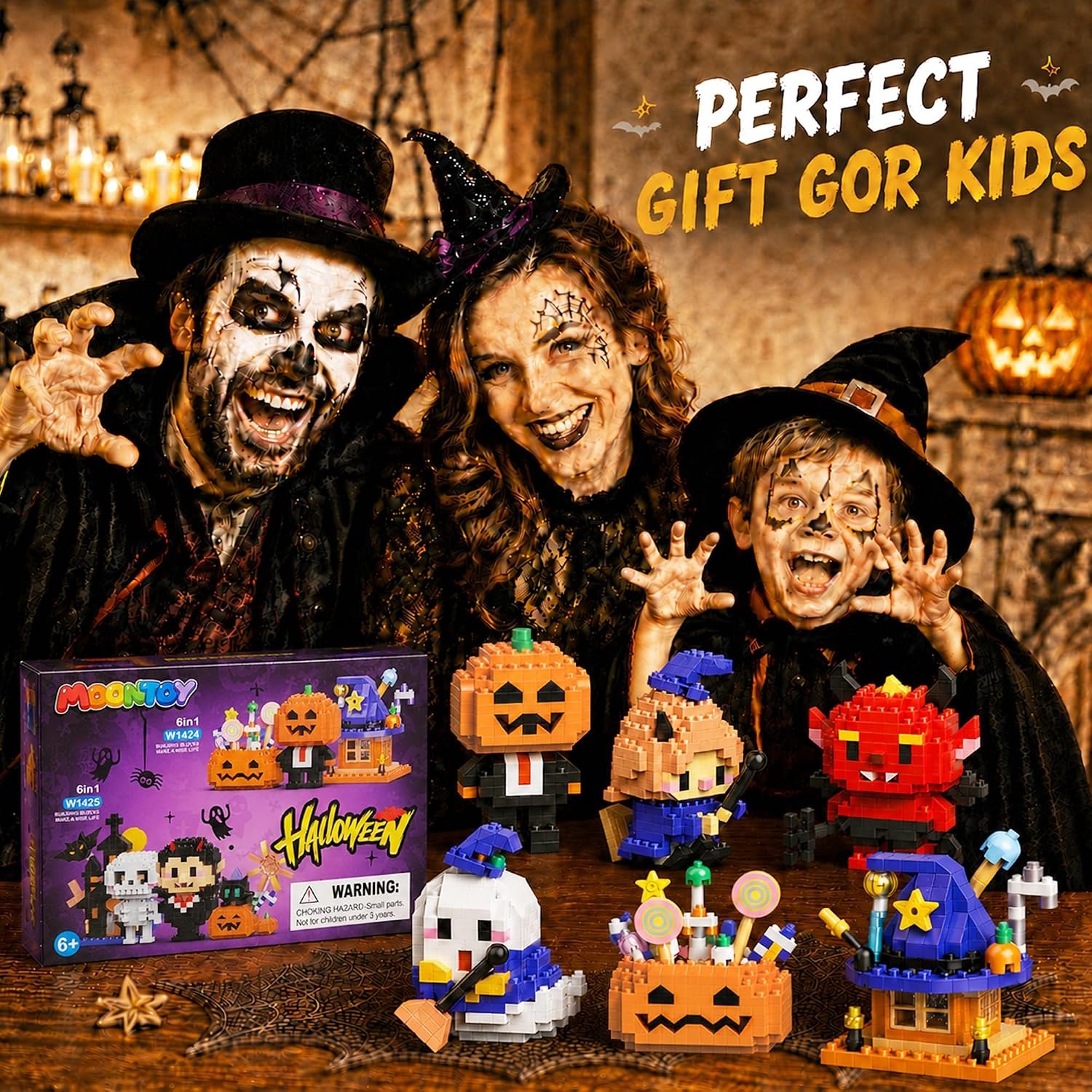 6 in 1 Halloween Building Blocks Compatible with Lego Halloween Party - Image 8