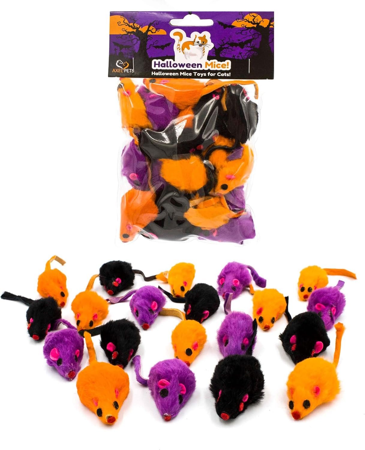 20 Halloween Colorful Furry Mice Ca...