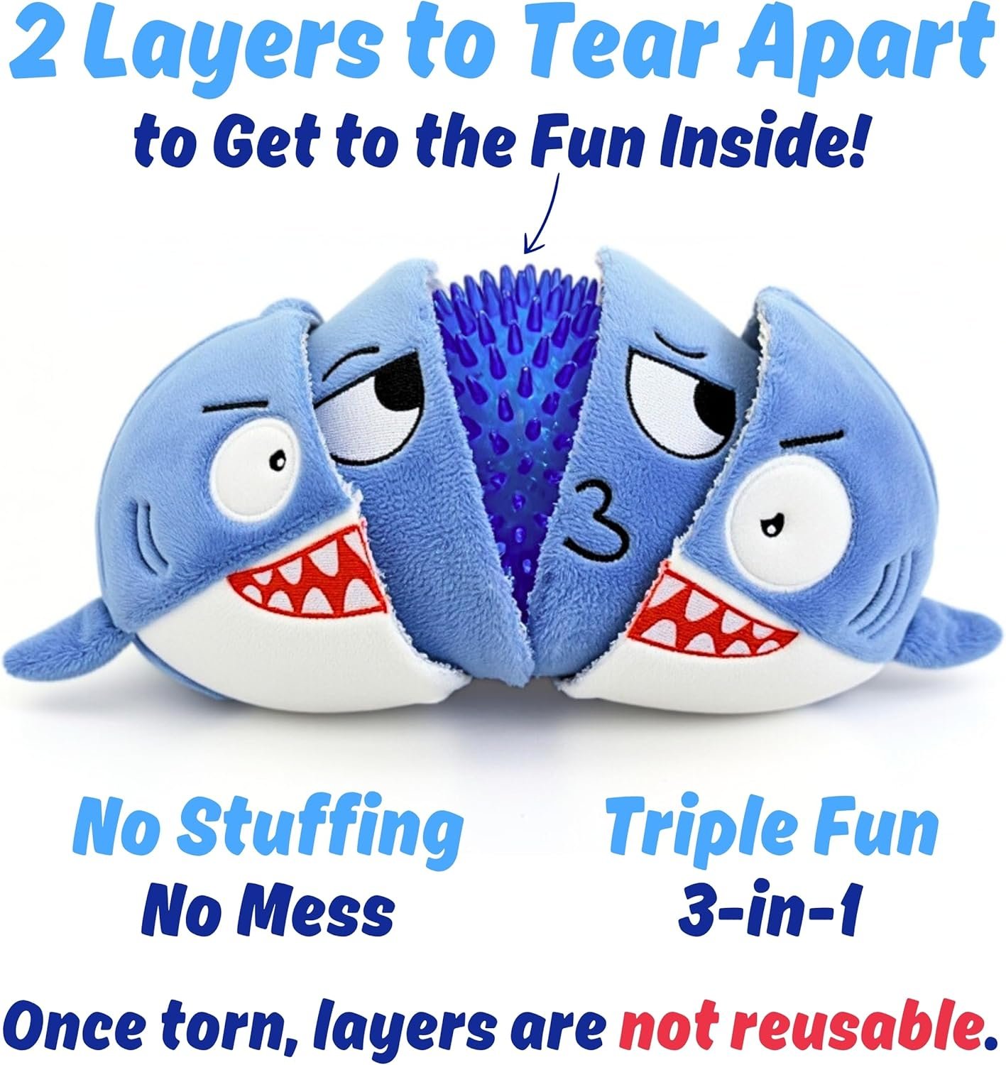 Dog Toy for Aggressive Chewers, Tough Squeaky Chew Ball, Large Breeds Gift - Image 2