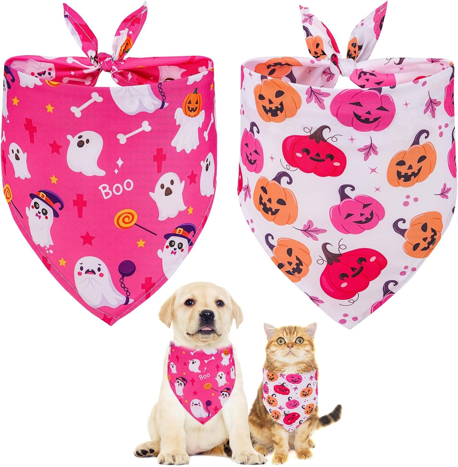 Halloween Dog Bandanas Girl 2PCS, P...