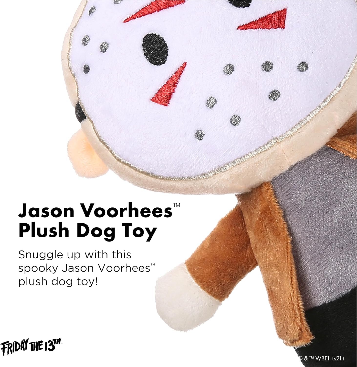 Warner Bros Jason Voorhees Plush Figure Dog Toy, 6 Inch - Image 2