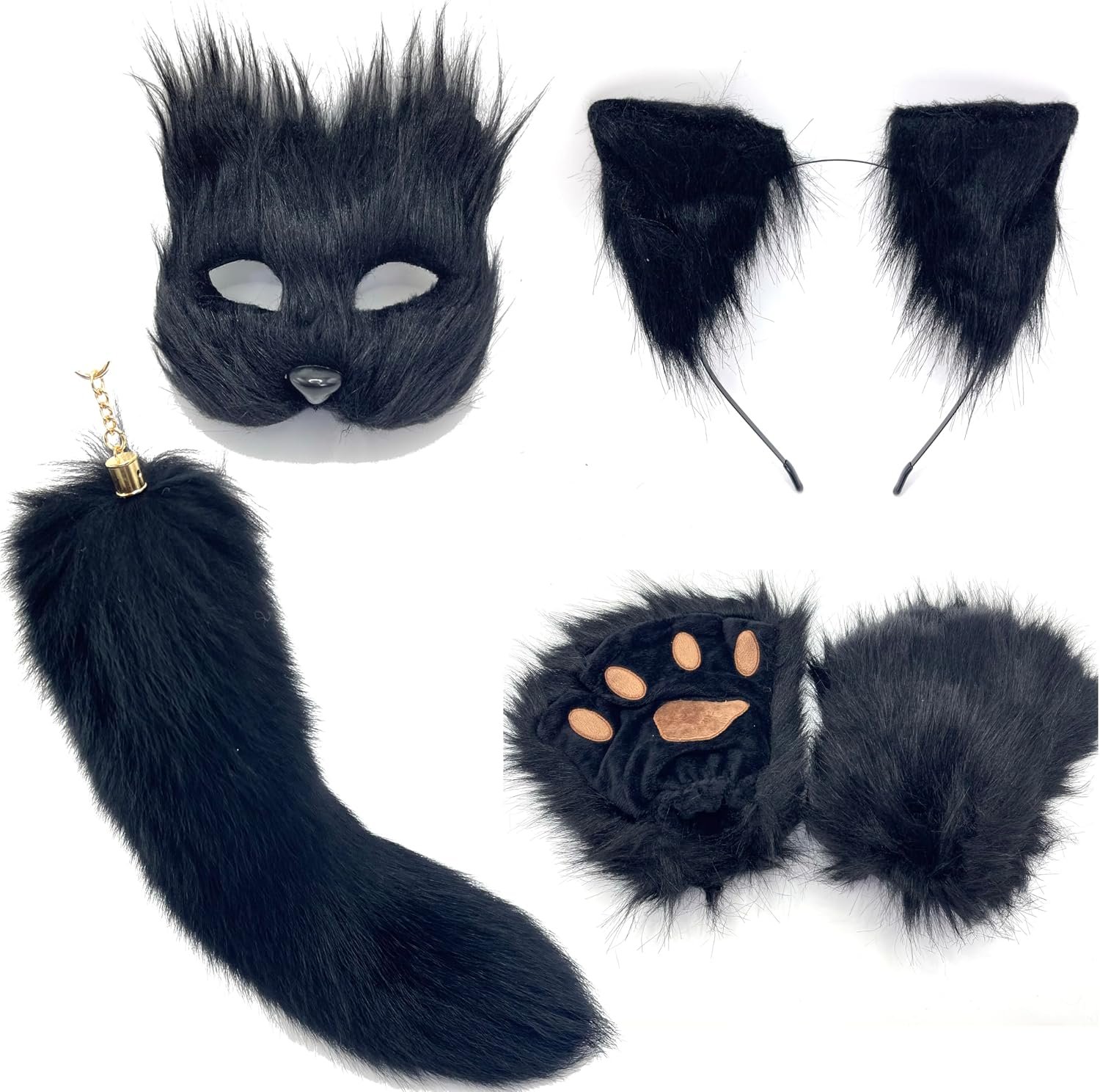 Therian Tail and Mask Set Women Hal...