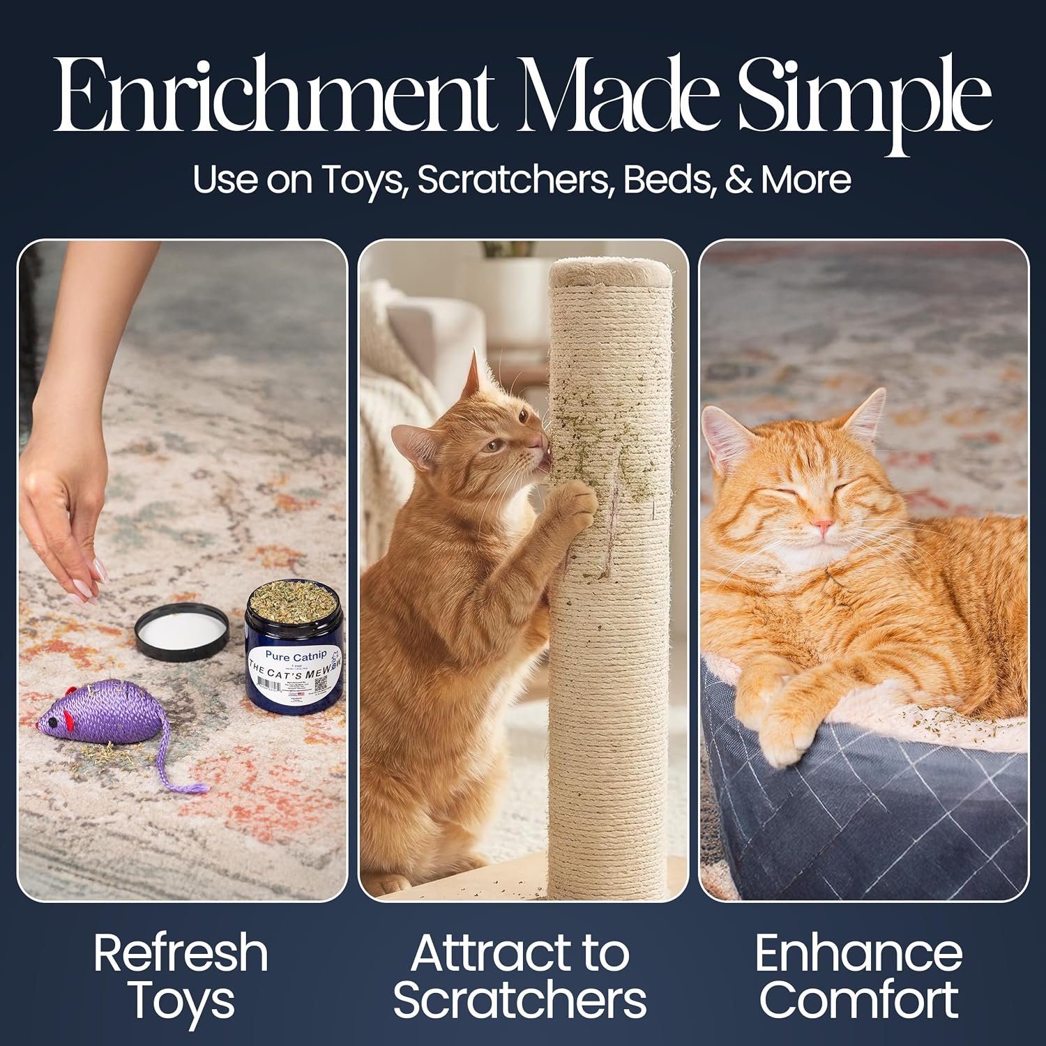 The Cat's MeWow 100% Pure Catnip – North American Grown – Strong Aroma for Play & Enrichment – Resealable Freshness Jar – Veteran-Owned Brand - Image 5