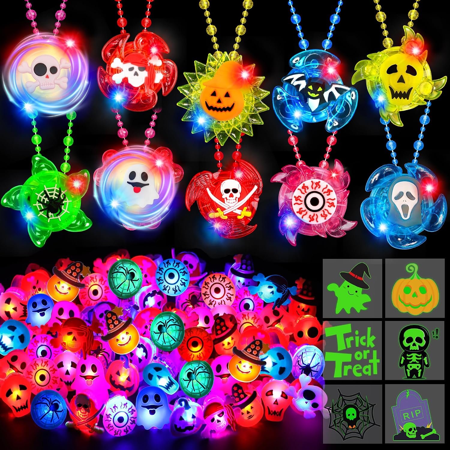 HIPYGYM 100PCS Halloween Party Favo...