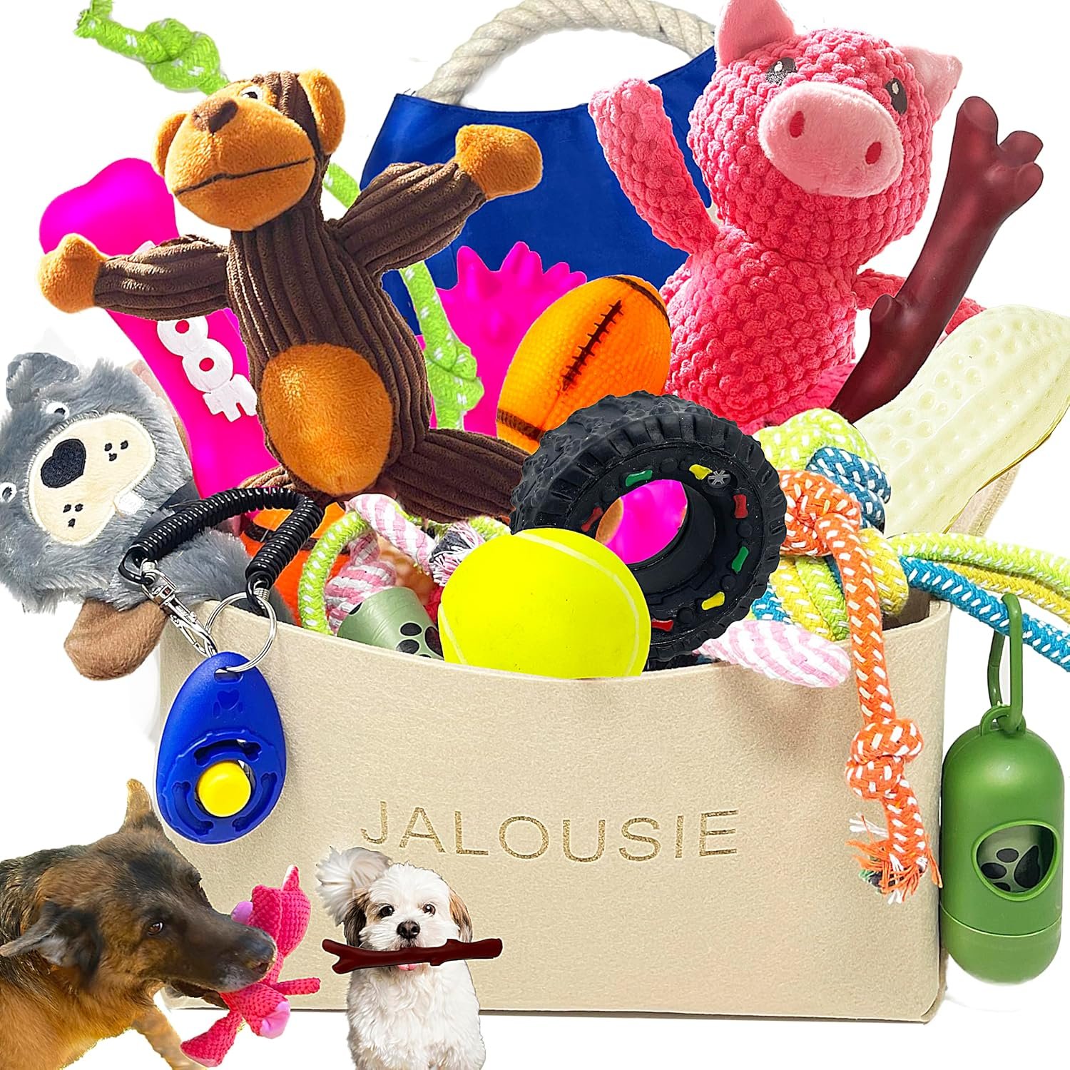 Jalousie Multipack Dog Squeaky Toys...