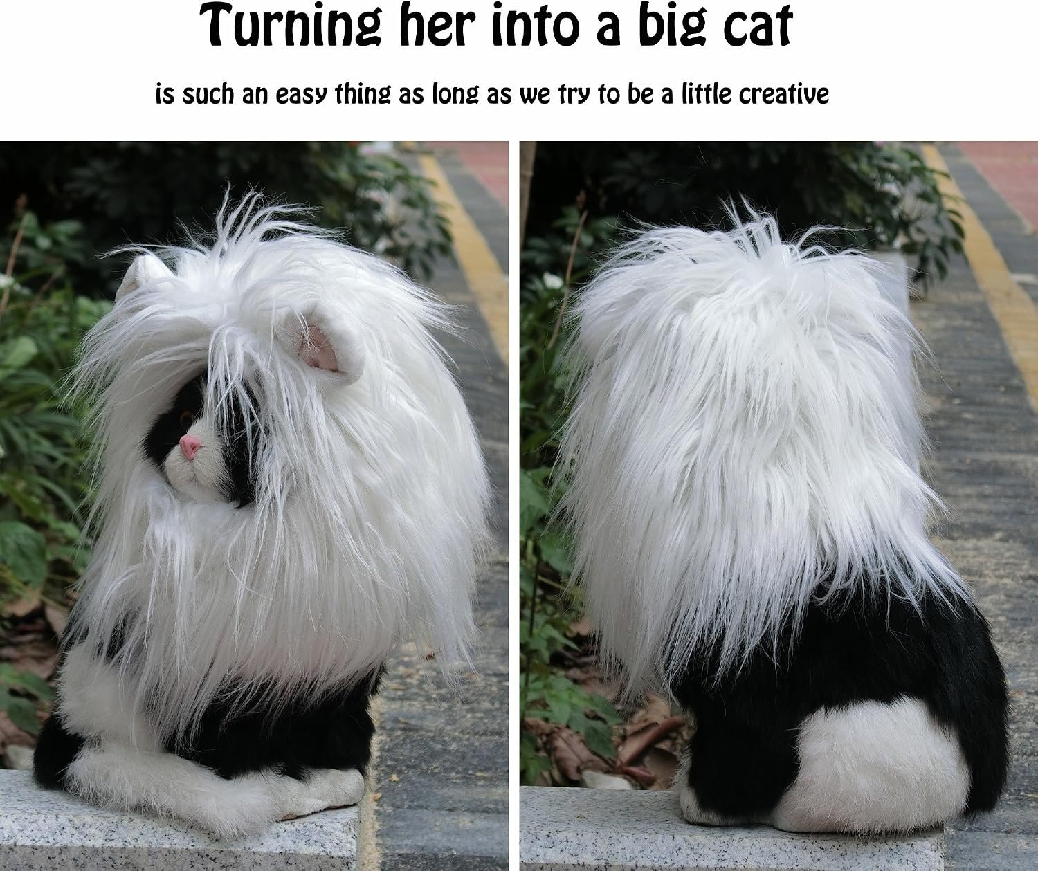Onmygogo Lion Mane Wig for Cats and Dogs, Funny Pet Cat Costumes for Halloween Christmas, Furry Pet Clothing Accessories - Image 5