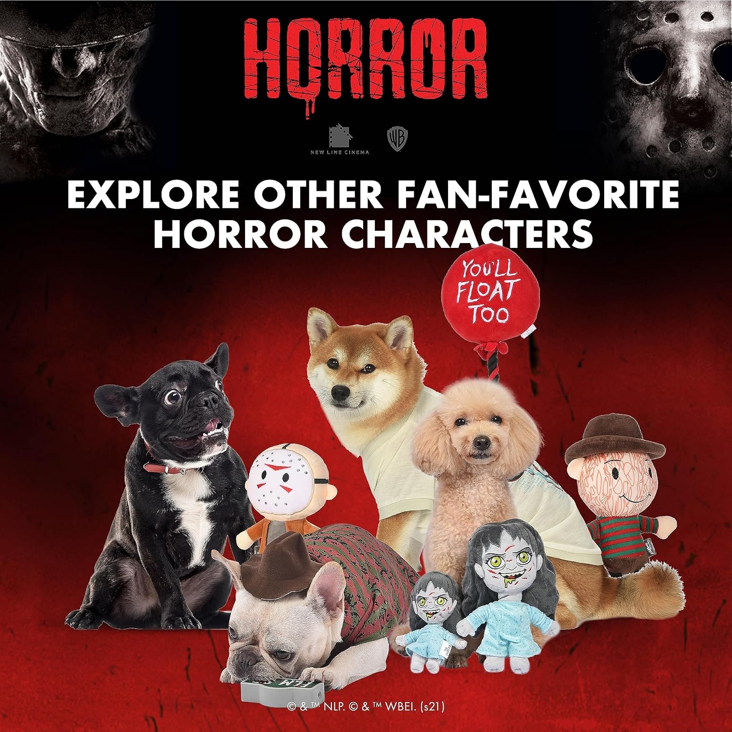 Warner Bros Jason Voorhees Plush Figure Dog Toy, 6 Inch - Image 6