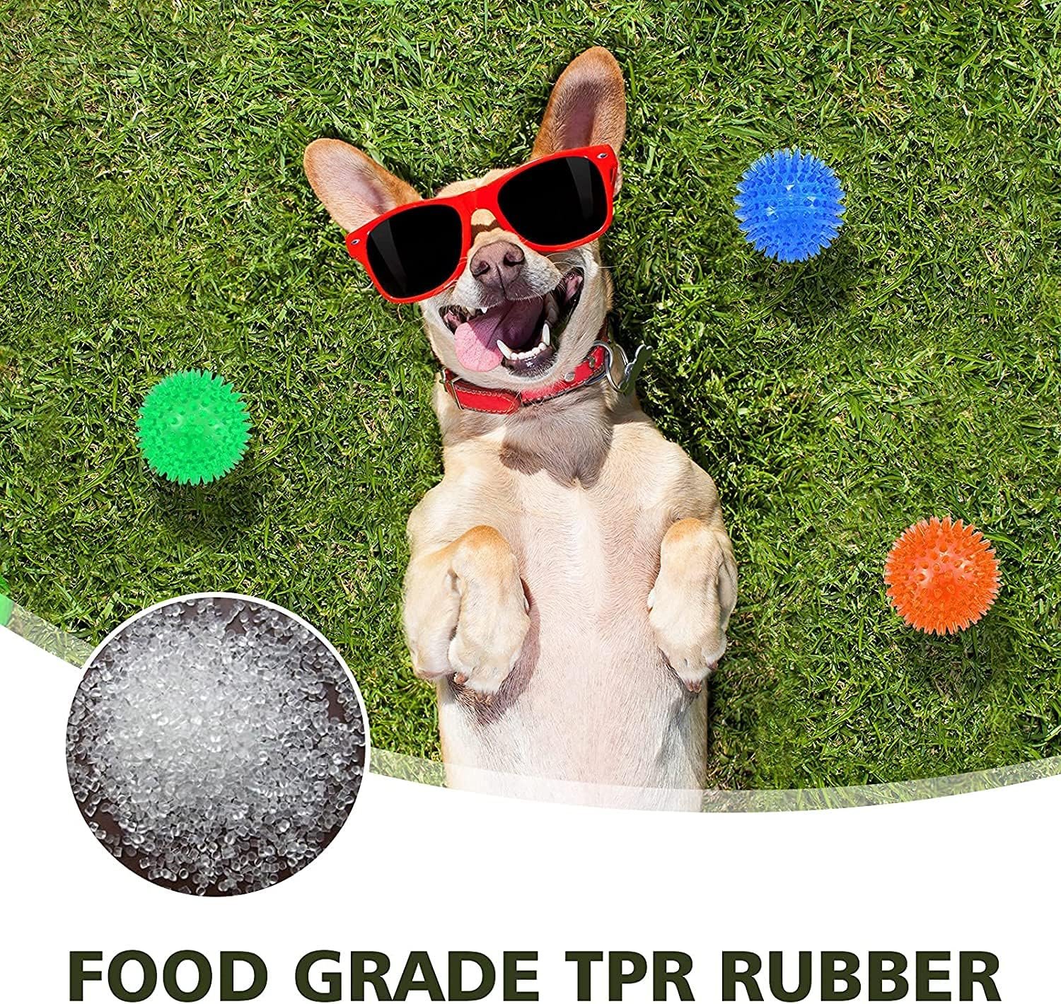 petizer 6 Pack 2.5” Squeaky Dog Toy Balls, Floating Dogs Pool Balls, Spiky Dog Balls, Durable Interactive Fetch Toys for Puppy, Dog Chew Toys for Teething (2.5", Small Dog) - Image 4