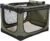 42 x 31 x 31 Inch Collapsible Soft Dog Crate for Dogs Up to 90 lbs, Portable Travel Pet Kennel with 4 Zip Doors, Foldable Indoor Outdoor Crate with Mat, Carry Bag, Green