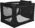 42 x 31 x 31 Inch Collapsible Soft Dog Crate for Dogs Up to 90 lbs, Portable Travel Pet Kennel with 4 Zip Doors, Foldable Indoor Outdoor Crate with Mat, Carry Bag, Black