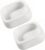 Ceramic Reptile Food Bowls, Reptile Water Food Dish (White, Medium-2Pack)