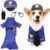 Spooktacular Creations Halloween Dog Pet Police Costume Shirt with Belt, Handcuffs, Walkie Talkie for Halloween Dress-up Party, Role Play, Carnival Cosplay, Holiday Decorations Clothes (Small)
