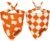 Realeaf Thanksgiving Fall Dog Bandanas 2 Pack, Orange Plaid Pumpkin Pet Scarf for Boy and Girl, Premium Durable Fabric, Holiday Halloween Bandana for Small and Medium Dogs (Fall, Small)