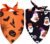 2 Pieces Halloween Dog Bandanas, Double-Sided Reversible Triangle Scarf, Cute Ghost and Pumpkin Design, Spooky Cat and Spider Pattern, Halloween Pet Costume Accessories for Dogs and Cats (Small)