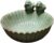  Birds Garden Design Birds Feeder Ceramic 6.3 Inch Diameter Flowerpot or Feeder for Outdoor, Bird Food Holder for Garden Outside Decor Succulent planters (Mint Green)