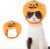 ANIAC Dog Halloween Hat Kitten Pumpkin Cap Puppy Party Cosplay Dress Cat Pumpkin Costume Funny Pet Headgear Festival Head Accessory for Cat and Small Dogs (Small)