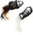 Halloween Cat Toys – 2-Pack Interactive Plush Fishbone and Mouse Bone Catnip Toys with Feather Tails for Indoor Cats
