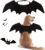 Pet Costumes Bat Wings for Puppy and Cat Halloween Dog Costumes Party Cosplay Decoration Black Apparel for Cat Small Dogs (Black, Large)