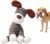 Indestructible Dog Toys for Aggressive Chewers, Squeaky Plush Chew Toy， (Grey)