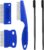 5 Pieces Dog Eye Combs Tear Stain Remover Combs Pet Grooming Comb for Small Dogs Gently Removing Eye Mucus and Crust (Blue, Black)