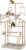 4 Layers Wood Pet Parrot Playstand | Bird Playground, Perch Gym Playpen, Ladder with Feeder Cups Bells, For Cockatiel Parakeet
