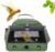 Bird Travel Carrier, Portable Small Bird Parrot Parakeet Carrier with Standing Perch and Tray, Side Access Window Collapsible Bird Carry Transport Bag for Vet Visit(Green)