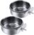 PINVNBY Parrot Feeding Cups Birds Food Dish Stainless Steel Parrot Feeders Water Cage Bowls with Clamp Holder for Cockatiel Conure Budgies Parakeet Parrot Macaw Small Animal Chinchilla Pack of 2