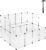 SONGMICS Guinea Pig Playpen with Dense Ramp, Indoor Rabbit Run Hutch Cage, Large Exercise Enclosure with Stairs, DIY Plastic Modular Fence for Hamster, Pet, Small Animals, White ULPC004W01