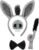 Rat Costume Set, Mouse Ears Headband, Tail, Animal Cosplay for Halloween, Role Play, Dress Up, Party Accessories