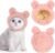 JOICEE Cute Cat Costume Warm Bear Hat for Cats Adjustable Headwear Bear Hat