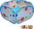 Small Animal Playpen, Portable Guinea Pig Playpen Pet Cage Tent, Waterproof Pop-up Open Pet Tent Metal Wire Yard Fence for Hamster Indoor Outdoor Exercise (Blue)