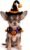 Halloween Dog Costume – Black Witch Hat & Halloween Outfit for Cats and Small Sized Dogs,Handmade Festive Halloween Pet Apparel with Pumpkin Design for Party & Photos