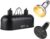 DXOPHIEX 15 inch Dual Reptile Light Fixture, Max 150W Dual Reptile Heat Lamp Fixture with 100W UVA UVB Sun Light & Ceramic Heat Emitter,Double Dome Lamp for Terrarium and Tortoise Habitat