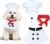 GOYOSWA Dog Halloween Costumes, Dog Chef Costume Chef Hat Clothes with Red Scarf Funny Holiday Clothes Outfit Halloween Costumes for Small Medium Large Dogs Pets (Small)